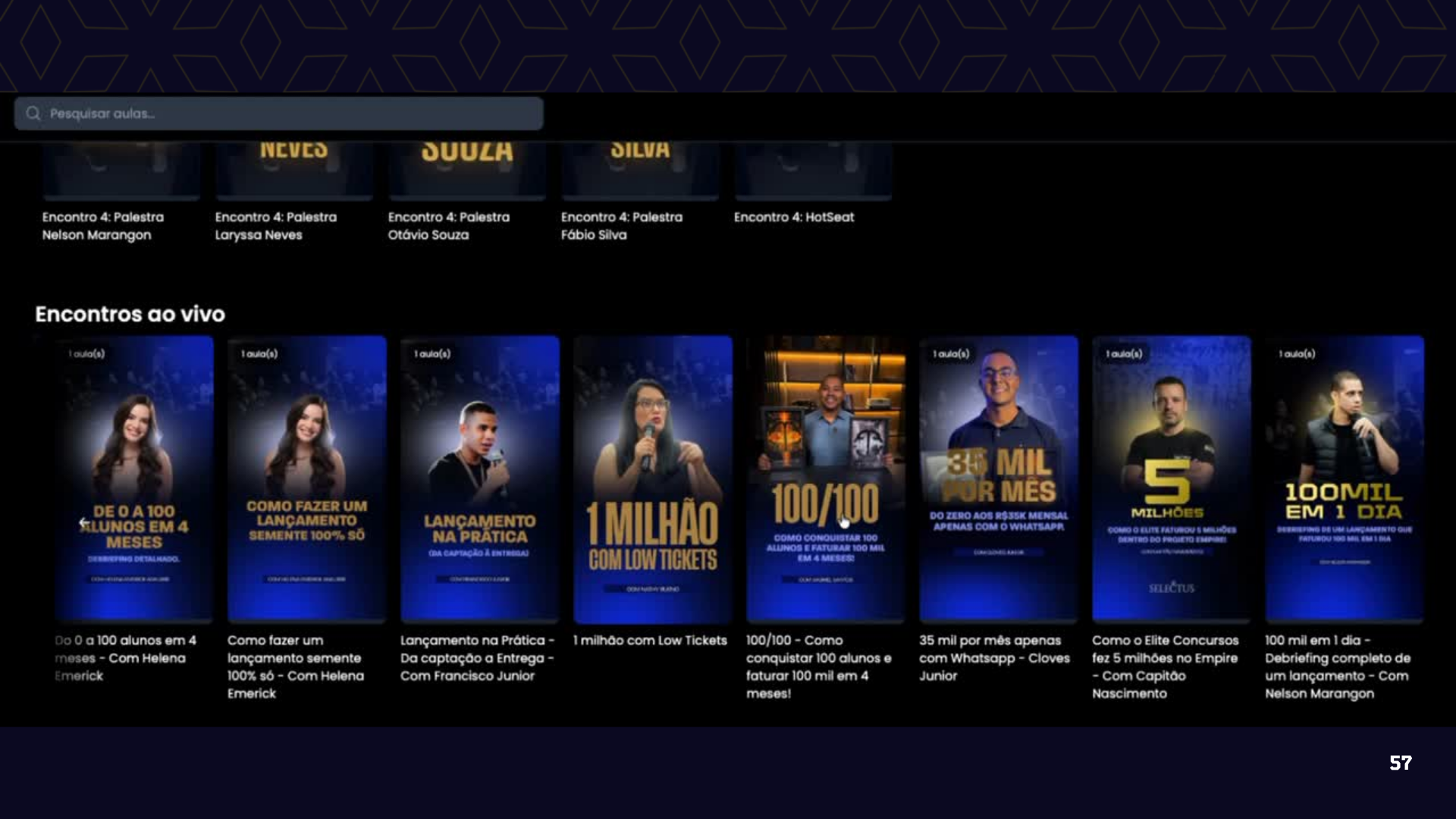 Encontros ao vivo